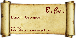 Bucur Csongor névjegykártya